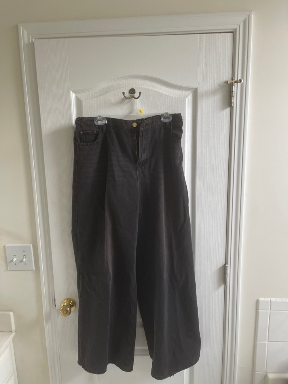 Wide Leg Black Jeans